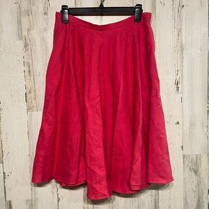 Ralph Lauren Hot Pink 100% Linen Circle Skirt 4
